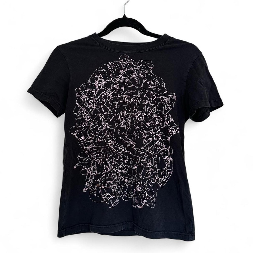 Black Graphic Fitted Short Sleeve Tee